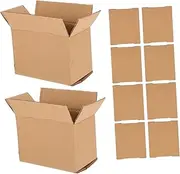 Alipis Safe Cardboard Storage Boxes 10 Pack Packaging for Shipping Packaging Moving