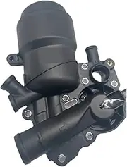Engine Oil Filter Housing W/Coolant Thermostat Compatible with VAG A6 A7 A8 Q5 Q7 3.0L TDI V6 2013-2016 059115389P 059115389H