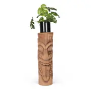 Tiki Statue 104cm Coconut Log Outdoor Ornament Garden Patio Decor Small Natural