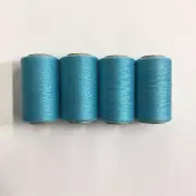 AQUA # 757 SPUN POLYESTER SERGER & QUILTING THREAD 4 TUBES 1000 YDS. EACH