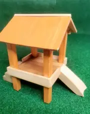 Dollhouse Kid's Treehouse Slide, Handmade 100% Cedar