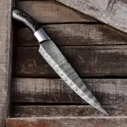 Handmade Damascus Steel Chef Kitchen Knife – Full Tang Sharp Cooking Blade