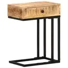 U-Shaped Side Table Wooden Lamp Table End Sofa Table Solid Mango Wood vidaXL