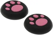 LeoLeozz Replacement Silicone Analog Controller Joystick Thumb Stick Grips Cap Cover for PS Vita - White (Pink)