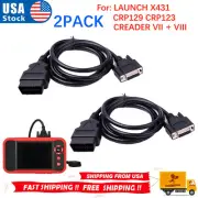 2* OBD2 OBDII Cable For Launch CRP 123 X Pro Creader VII+&CRP 129 VIII Scan Tool