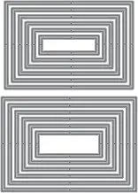 Essential 4-Bar Rectangles, Essentials by Ellen Designer Dies, Layering Stackable Nesting Panels Matting. Die Cut for Card Making.