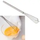 2 Pcs Long Handle Baking Tool Silver Small Whisk New Mini Whisk Home