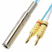 6.35mm 1/4" TS jack to Deluxe bananas AV Audio amplifier speaker cable 1~16FT