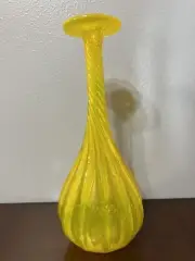 BRIGHT YELLOW MURANO style VASE James Mcinroe inc. Hand Blown