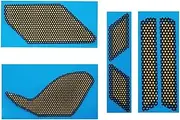 6Pcs Game Console Carbon Fiber Mesh Covers Self-Adhesive Dust Proof Filter Covers Protective Case Fit for ROG Ally Game Accessories