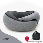 Memory Foam U Shaped Travel Pillow Neck Support Soft Head Rest Plane Car Cushion Grey