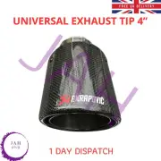 ROLLED EDGE AKRAPOVIC EXHAUST TIPS 4" STAINLESS SILVER & BLACK CARBON FIBRE