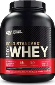 Optimum Nutrition Gold Standard 100% Whey Protein Powder, Coffee, 5 Pound May