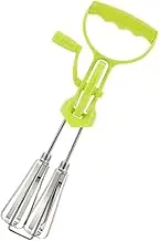 NOLITOY Manual Egg Beater Hand Crank Mixer Handheld Plastic Handle Stainless Steel Egg Beater Multi-Functional Kitchen Tool