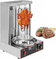 Commercial BBQ Meat Shawarma Machine, 3000W Vertical Kebab Meat Grill Maker, 360° Roasting Stainless Steel Rotisserie Oven Kebab Doner, Temperature Adjustment, for Restaurant, Home, Rotisserie