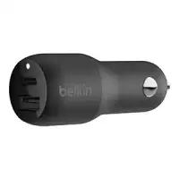 在飛比找三創線上購物優惠-Belkin 雙USB車充 黑 Type-C 20W + S