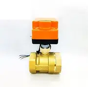 Brass Motorized Ball Valve 1-1/2inch Brass Motorized 3-Wire 2-Way Control Electric with Manual Switch 1Pcs (Size : BSP, Color : 24VDC_3 Wires 2 Way) (Color : 12vdc-3 Wires 2 Way, Size : BSP) (Color :