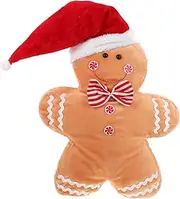 Gingerbread Man Plush Pillow Cute Holiday Throw Pillow Soft Stuffed Gingerbread Decor for Christmas Versatile Cushion for Festive Displays Whimsical Parties
