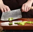 Cleaver Knife 67 Layers Damascus Steel Resin Handle Butcher Cut Slicing Chopping