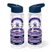 Melbourne Storm NRL Tritan Drink Bottle with Wrist Bands