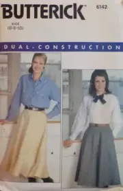 Butterick Sewing Pattern 6142 Misses Skirt Flared Dual Construction Sizes 6-10
