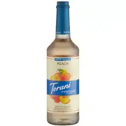 Torani Puremade Zero Sugar Peach Flavoring Syrup 750 mL Glass Bottle 880602976