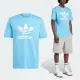 【adidas 愛迪達】短袖 Adicolor Trefoil Tee 男款 藍 白 純棉 三葉草 棉T 短T 愛迪達(IR7980)