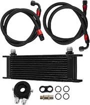 Oil Cooler Kit,Engine Oil Cooler - Engine Cooling Oil Cooler,13 Row Cooler Kit,Radiator Oil Cooler Engine Parts,Oil Cooler Engine Parts