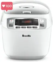Breville Smart Rice Box Cooker – 10-Cup Capacity | Multi-Function LED Display