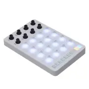 MIDI Keyboard Controller, Small Practical USB MIDI Keyboard with 16 Drum Pads