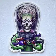 Mars Attacks Sticker By Hot Damn Arts 4”