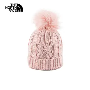 The North Face北面兒童黑色舒適保暖毛球設計毛帽｜7WFLLK6
