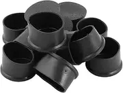 uxcell Rubber Home Furniture Chair Table Foot Cover Pad Caps 50mm Hole Dia 12 Pcs Black