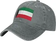 [BEIRIJL] Kuwaiti Flag Washed Cowboy Baseball Cap for Adults - Stylish and Breathable Hat with Adjustable Strap