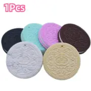 Kids Adults Sensory toy Necklace Autism ADHD Cookie Biscuit Chew Teething Toys