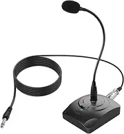 ltteea Microphone for PC Plug & Play 6.5mm Cable Computer Microphone with Noise Cancelling,Mute Button,360° Adjustable Gooseneck for Desktop,Mac,Windows,PS4,Gaming,Streaming,Podcasting(1.5m /5ft)
