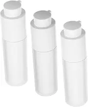 EXQUIMEUBLE 3Pcs Refillable Travel Pump Bottles Small Empty Lotion Dispenser for Creams and Cosmetics Lightweight and Durable Containers for Travel Toiletries