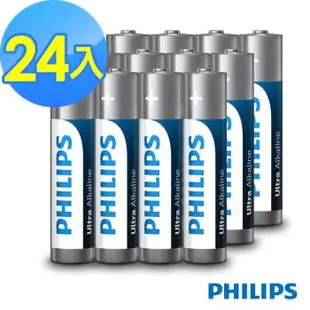 【Philips 飛利浦】4號超鹼電池(24顆)