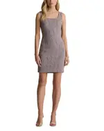 St. John Diagonal Lurex Tweed Dress