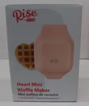 Rise By Dash Mini Waffle Maker-Pink-Heart Shaped Waffles-NIB