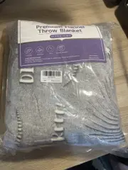 Premium Dinosaur Grey Glow In The Dark Flannel 50” by 60” Throw Blanket (X)