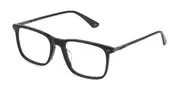 Police VPLF80 CROSSROADS 3 0700 Men's Glasses Black Size 55 - Private Health Rebate - Blue Light Block Available