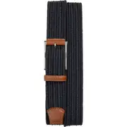 Torino Woven Cotton Belt in Navy at Nordstrom, Size 34