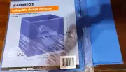 TWO-Essential Fabric Storage Organizer Container/Bins 10.5x11" x10.5" Blue