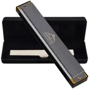 Blues Harmonica 24 Hole C Key with Case Mouth Organ Harp Diatonic Harmonica