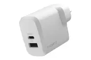 Cygnett PowerPlus 32W Dual Port 20W USB-C + 12W USB-A PD Fast Wall Charger White [CY4772PDWCH]