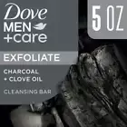 Dove Men+Care Cleansing 1 Bar Soap Charcoal + Clove Oil Plant Based Cleanser new