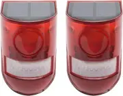 2-Pack Solar Security Alarm Light, PIR Motion Sensor, 110dB Siren, IP65