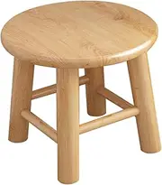 Alipis Household Low Wooden Stool Small Wooden Stool Short Stools Shower Seat Stool Bathroom Stool Round End Table Wood Plant Riser Round Pouf Shoe Stool Solid Wood Child