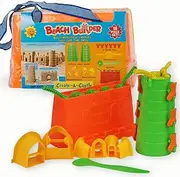 Beach Builder Create-A-Sand Castle Building Kit for Kids (18 Pcs)